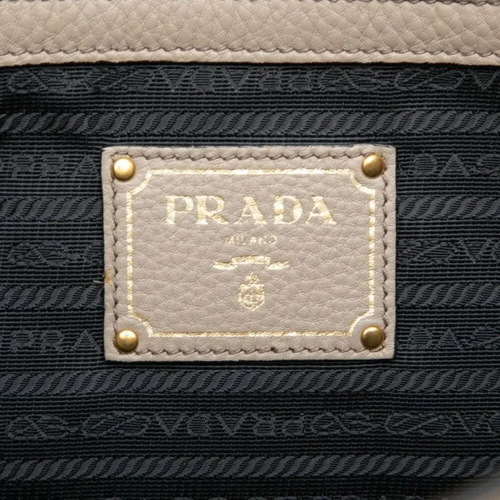 Prada Logo Emboss Tote Bag